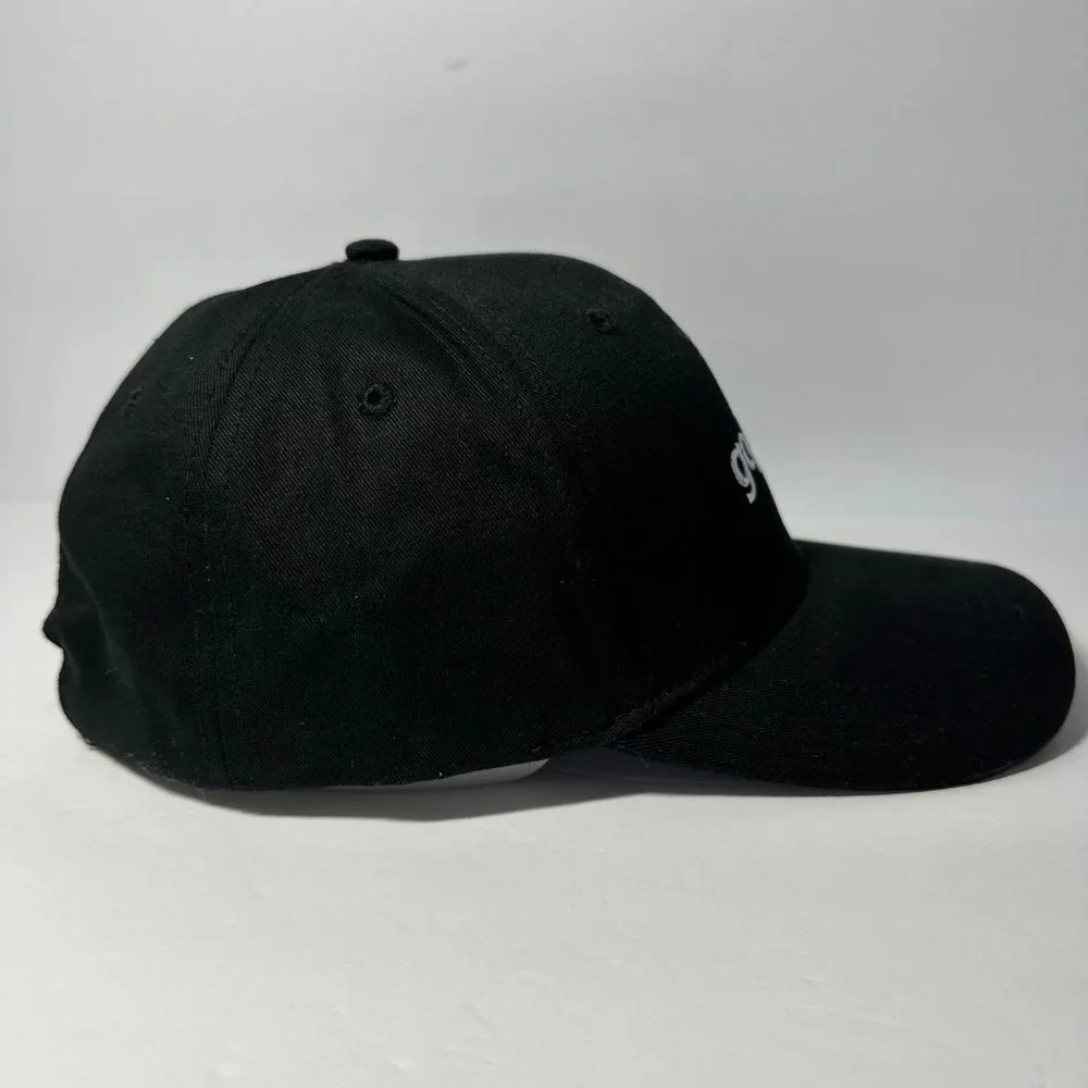 Gopuff Delivery Black Adjustable Strap Back Trucker Hat Baseball Cap NWOT - Picture 4 of 7
